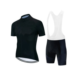 Ensemble de cyclisme professionnel pour homme avec logo personnalisé, maillot de performance minimaliste et short à bretelles rembourré, uniforme de course cycliste aérodynamique - Product Image 3