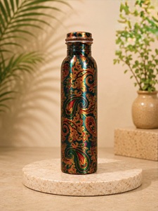 ILAHI's Hammered Copper Eco-Friendly 500ml Tumbler <b>Water</b> <b>Bottle</b> with Lid Textured Design for Outdoor Use Model ICOMCB-13189 - Product Image 5