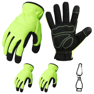 Gants de travail unisexes tactiles antidérapants en cuir synthétique pour mécaniciens, sport et activités de plein air - Fournisseur en gros - Product Image 2