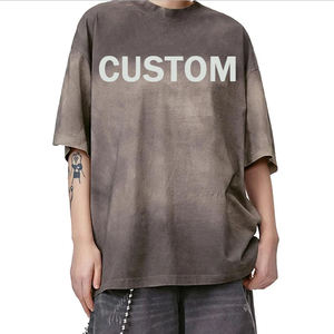 เสื้อยืดผู้ชายโอเวอร์ไซส์ผ้าเกล็ดหิมะไล่โทนสี - Product Image 2