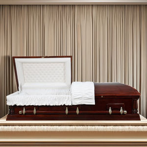 โลงศพไม้เนื้อแข็งคุณภาพสูงโลงศพโกศสำหรับงานศพ - Product Image 4