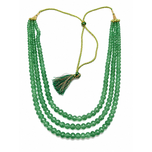 Collar Multicapa de Piedras Facetadas de Plata Verde Shree Ambikanath al por Mayor para la Fabricación de Joyas - Product Image 3