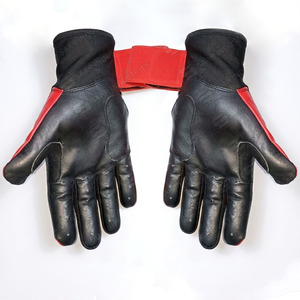 Guantes de bateo de béisbol y softbol de cuero genuino para hombres y mujeres Tasa de fábrica ajustable Los mejores guantes de bateo de puño largo - Product Image 6