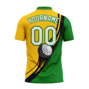 OEM High Quality Men's Jersey Short Sleeve Button Front Casual Shirts Set Regular Length <b>Quick</b> Dry Polyester Spandex Print Golf - Product Image 3