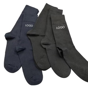 Custom Crew <b>Socks</b> Solid Color Cotton Breathable Logo Print Cuff For Adults Daily Casual Wear Autumn Season - Product Image 5