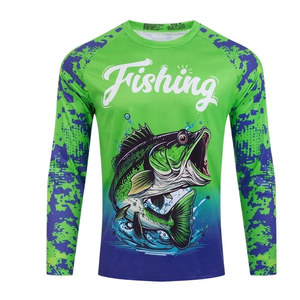 Camiseta de Pesca Más Vendida, de Alta Calidad, Manga Corta, Colores Personalizados, Tallas para el Mercado Estadounidense, Impresión Digital, Fabricante OEM, 100% - Product Image 1