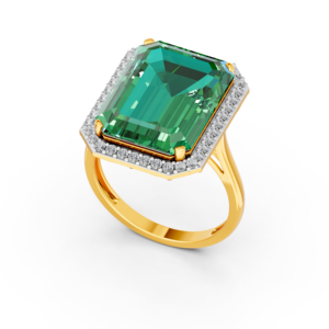 Anillo de Oro Sólido de 14K, 9K, 10K, 18K con Gema de Laboratorio de 8 Quilates, Certificado IGI, Fabricante de Joyería Fina Ética OEM ODM, Venta al por Mayor E201343 - Product Image 1