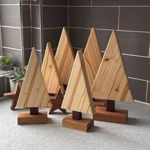 <b>Wooden</b> and MDF <b>Christmas</b> <b>Tree</b> Decoration for Table and Mantel Festive Ornament for Home Decor - Product Image 4