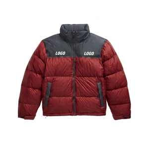 High Street 2026 Men'<b>s</b> Polyester Puffer <b>Jacket</b> OEM Service Custom Hooded Stand Collar Eco-Friendly Windproof Heated <b>Jackets</b> - Product Image 1