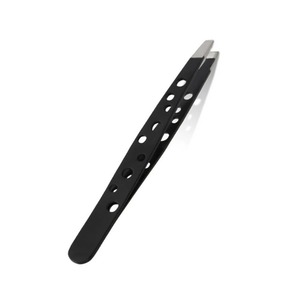 Pinzas para Cejas Modernas de Acero Inoxidable Hechas a Mano con Punta Redondeada Antiestática, Diseño Duradero, Herramientas de Belleza para un Acabado Preciso, Nueve Orificios - Product Image 4