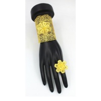 Fournitures de bijouterie Bijoux de luxe pour femme Parure de bijoux plaqué or pour mariée et mariage Bracelets de bijouterie Dubai