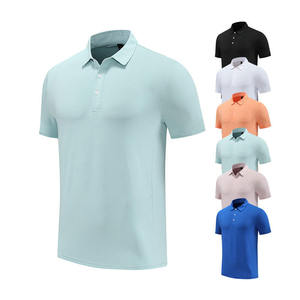 Polo d'été en jacquard extensible, mélange de polyester et de spandex, logo personnalisé, chemises de golf sportives, polo à séchage rapide pour hommes - Product Image 2