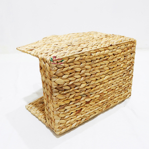 Natural Handwoven Wicker Water Hyacinth <b>Log</b> <b>Basket</b>, Stylish and Functional Organizer For Home - Product Image 5