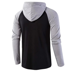เสื้อยืดฮู้ดแขนราแกลนแฟชั่นใหม่สำหรับผู้ชาย สกรีนโลโก้ได้ น้ำหนักเบา สวมใส่สบาย สไตล์สตรีทแวร์ลำลอง - Product Image 6
