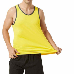 Camiseta sin mangas de cuello alto para hombre, talla grande, térmica, servicio OEM, precio económico, transpirable, tejido de alta calidad, nueva moda de verano - Product Image 2