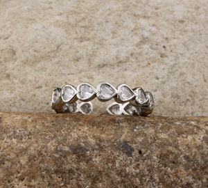 Anillo Romántico de Plata de Ley 925 con Engaste de Circonita Cúbica en Forma de Corazón, Regalo de Boda y Aniversario para Mujer - Product Image 3