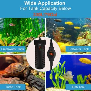 Riscaldatore Sommergibile per Acquario 500W con Termostato, Controllo Esterno della Temperatura Regolabile per Acquari da 79 Galloni, Accessori - Product Image 6