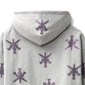 Rhinestones for <b>Clothes</b> Cotton Thick Casual Oversized Hoodie Men Full Face Zip up Rhinestone Asid Wash Hoodie - Product Image 6
