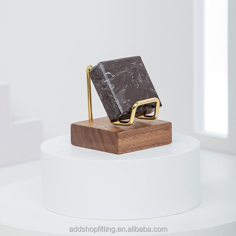 สตูลทรงแบน ไม้วอลนัทสีดำ