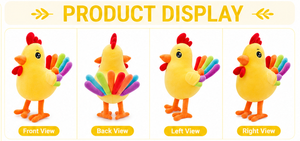 Juguete de Peluche de Gallina Adorable, Animal de Peluche de Tela Velboa, Juguete Suave de Aves de Granja, Muñeca de Gallina Kawaii Segura para Bebés, Regalo para Niños, Guardería - Product Image 4
