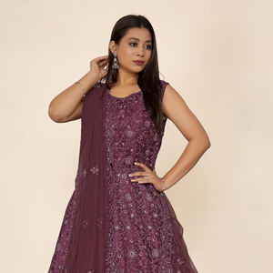 Vestido de Noche Modesto con Corte en A, Bordado en Red, con Lentejuelas y Hilos Abundantes, Patrón Fluido y Elegante, Perfecto para Bodas y Eventos Festivos - Product Image 2