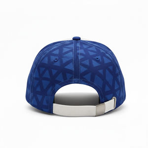Gorra de Béisbol Personalizada Blanca y Azul, Tela Personalizada, Transpirable y Cómoda, Gorra de Béisbol de 6 Paneles, Diseño Triangular Moderno, Deportiva, Unisex - Product Image 4