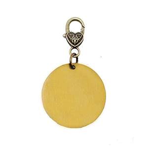 Breloque de collier pour chien en laiton rond avec motif de patte Emily Pets, étiquette d'identification pour chiens et chiots - Product Image 6