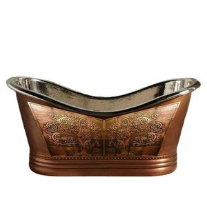Bañera de hidromasaje de cobre con acabado en patina para villas de lujo, en oferta a un precio económico y asequible. - Product Image 4