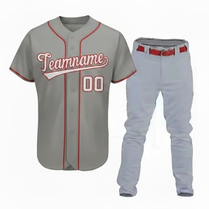 Uniforme de Béisbol Transpirable para Adultos, Venta Caliente, Logotipo y Nombre del Equipo Personalizados, 100% Poliéster Antibacterial, Precio al por Mayor - Product Image 2