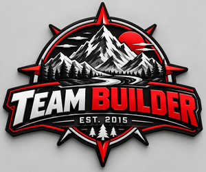 Patch en caoutchouc thermocollant 3D personnalisé avec logo TEAM BUILDER pour vêtements - Product Image 2
