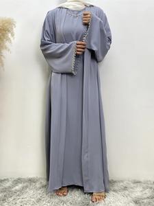 Ensemble musulman élégant, abaya américaine personnalisée avec boutons, robe longue de soirée pour femme, kaftan marocain, caftan du Ramadan - Product Image 3