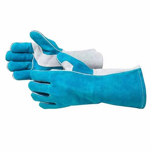 Guantes de Soldadura de Cuero Reforzado, Resistentes a la Abrasión y al Calor, para Bomberos, de Alta Durabilidad, para Asar a la Parrilla y Barbacoa - Product Image 4