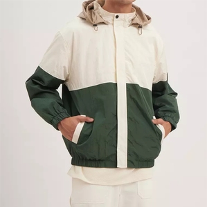 Custom Plus Size Knitted Zipper Corduroy Nylon Material Breathable Waterproof Quick Dry <b>Summer</b> Windbreaker <b>Jacket</b> <b>Men</b> Unisex - Product Image 1