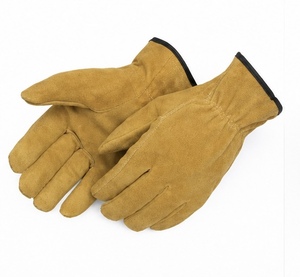 Durable Grain Leather <b>Rigger</b> <b>Gloves</b> Reinforced Cuff Enhanced Grip Heat Resistant Anti-Slip Breathable Flexible Customizable High - Product Image 4