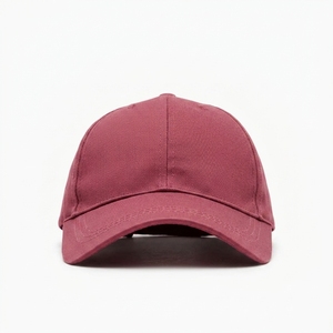 Men's Burgundy Cotton <b>Baseball</b> <b>Cap</b> Casual Style Adjustable Fit Spring Autumn Wear - Product Image 2