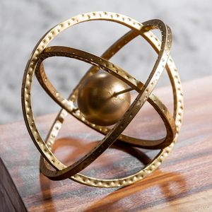 Esfera Metálica Dorada Decorativa con Bola Central, Escultura Metálica Moderna para Mesa de Centro, Sala de Estar, Oficina, Dormitorio - Product Image 3