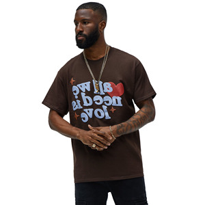 T-shirt Ringer Homme Oversize à Épaules Tombantes 100% Coton OEM avec Impression Numérique Personnalisée, Écologique, Séchage Rapide et Respirant - Product Image 3