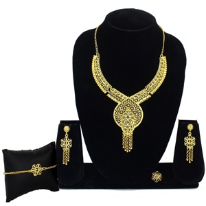 Jewelry Supplies Women Indian Jewellery Rhodium Plated Dubai Bridal <b>Wedding</b> Jewelry Set Wholesale Copper Dubai Earrings - Product Image 3