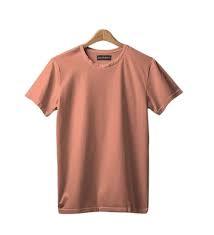 Camiseta Unisex Color Durazno Sólido |   Camiseta de Poliéster con Logotipo Tejido, Cuello Redondo y Manga Corta para Uso Diario - Product Image 3