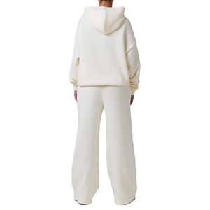 Survêtement en molleton 100% coton pour femme Ensemble deux pièces surdimensionné décontracté de haute qualité - Product Image 6