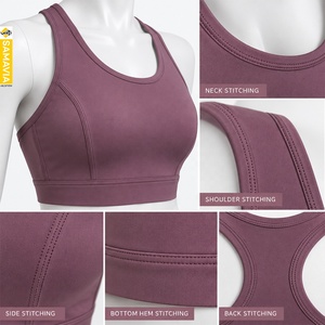 SAMAVIA Top de Yoga para Mujer, Sujetador Deportivo con Cuello Redondo y Espalda Cruzada, Camiseta sin Mangas para Fitness y Entrenamiento, Conjunto de Ropa Deportiva Elástica de Poliéster y Spandex - Product Image 4