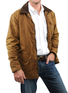 Pakistan Manufacturer's Custom 100% Cotton Men's Winter Casual Canvas <b>Jackets</b> <b>Mandarin</b> <b>Collar</b> Front Logo Breathable Solid Color - Product Image 2
