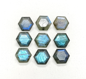 Lote al por mayor de piedras de labradorita natural de calidad AAA, forma hexagonal, piedra brillante para la fabricación de joyas. - Product Image 5