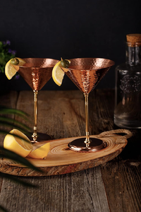 Copa de Vino de Cobre Estilo Europeo, Venta Caliente 2023, Tallo Chapado en Oro, Proveedor Mayorista para Fiestas de Lujo - Product Image 3