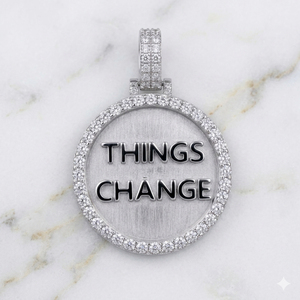 SHRAMAN DIAMOND Custom 925 Silver Iced Bling Letter Necklace Lab Grown Diamond Circle Disc Hip Hop Rapper Prom Parties Pendant - Product Image 1