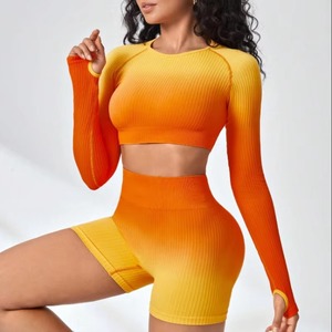 Ensembles de yoga pour femmes actives, entièrement personnalisables, produit très tendance, respirant, extensible, anti-irritation, antibactérien - Product Image 2