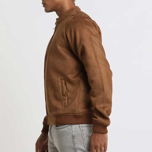 Best Quality Winter <b>Men's</b> Bomber <b>Jacket</b> Breathable Cheap Price Brown Color Design <b>suede</b> <b>jacket</b> <b>suede</b> brown <b>jacket</b> - Product Image 3
