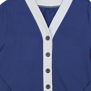 JK <b>University</b> Women Custom Made Logo Sorority Cardigan V-Neck Button Acrylic Criss-cross Thick Winter Knit Long Sleeve Sweater - Product Image 4