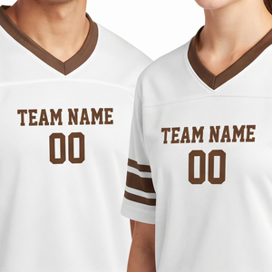 Maillots de football sportifs de haute qualité 100 % polyester avec bandes latérales, maillots de football en maille de baseball - Product Image 3