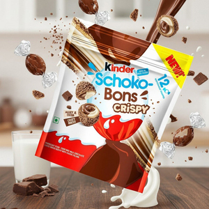 Kinderr Schoko Bons Crispy, 96 Piezas de 22.4g, Bocaditos de Chocolate con Avellanas, Precio Competitivo - Product Image 1